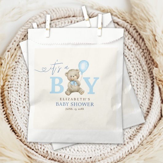 It’s a Boy, Bear Baby Shower boy Geschenktütchen
