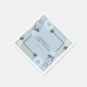 It’s A Boy Blue Floral Baby Shower Paper Napkins Serviette (Ecke)