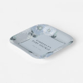 It’s A Boy Blue Floral Baby Shower  Pappteller (Gewinkelt)