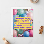 "It’s a [Boy/Girl]!" Reveal Card Mitteilungskarte (Vorderseite/Rückseite Beispiel)