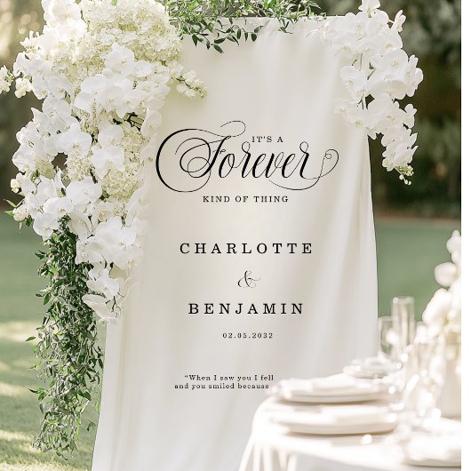 It’s a Forever Kind of Thing - Wedding Welcome Banner