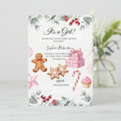 It’s a Girl Baby Shower Invitation Einladung (Stehend Vorderseite)