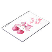It’s a Girl Cherry Notizblock (Linke Seite)