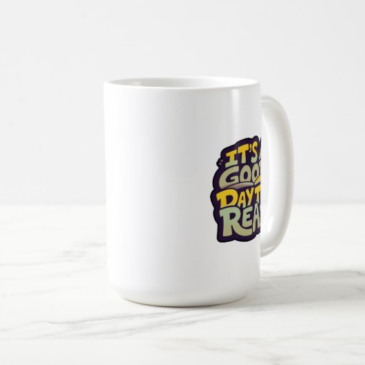 It’s a good day to read psychedelic typography  kaffeetasse (VorderseiteRechts)