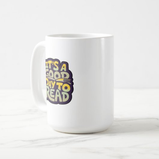 It’s a good day to read psychedelic typography  kaffeetasse (Vorderseite Links)