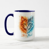 It’s a Mood Fire and Ice Cat Cool vs Hot cat lover Tasse (Links)