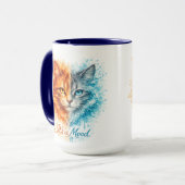 It’s a Mood Fire and Ice Cat Cool vs Hot cat lover Tasse (Vorderseite Links)