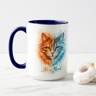 It’s a Mood Fire and Ice Cat Cool vs Hot cat lover Tasse