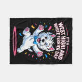 It’s A West Highland White Terrier Day Pet Dog Hum Fleecedecke (Vorderseite (Horizontal))