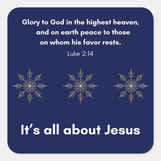 It’s All About Jesus – Christmas Sticker #13 (Vorderseite)