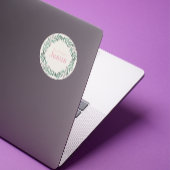 It’s All About Jesus – Pastel Christmas Wreath  Runder Aufkleber