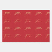 It’s All About Jesus – Red & Gold Christmas Geschenkpapier Set (Vorderseite)