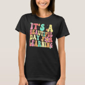 It s Beautiful Day For Learning Retro Teacher Stud T-Shirt (Vorderseite)