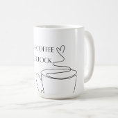 It’s coffee O’clock mug minimal line art cup desig Kaffeetasse (VorderseiteRechts)