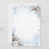 It’s Cold Outside Blue Winter Baby Shower Einladung (Rückseite)