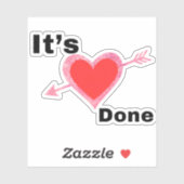 It’s Done Heart Graphic Sticker (Blatt)