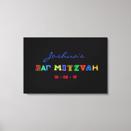IT"S ELECTRIC Bar Mitzvah Memory Sign-In-Board Leinwanddruck
