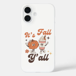 It’s Fall Y’all – Cute Kawaii Pumpkin Spice Latte iPhone 16 Hülle