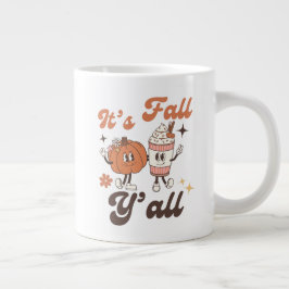 It’s Fall Y’all – Cute Kawaii Pumpkin Spice Latte Jumbo-Tasse
