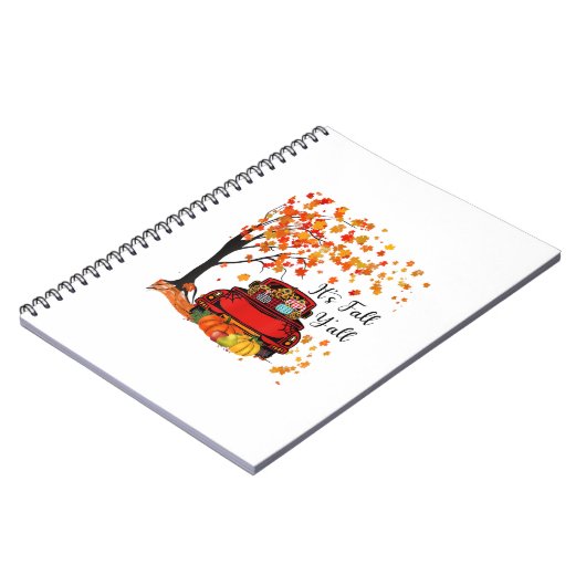 It’s Fall Y’all Pumpkin Leopard Fall Season Autumn Notizblock (Linke Seite)