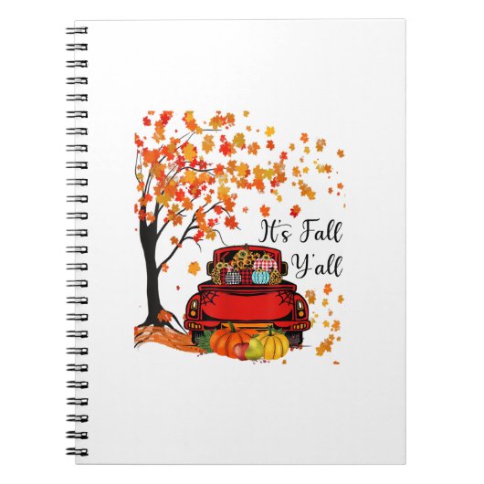 It’s Fall Y’all Pumpkin Leopard Fall Season Autumn Notizblock (Vorderseite)