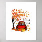 It’s Fall Y’all Pumpkin Leopard Fall Season Autumn Poster (Vorne)