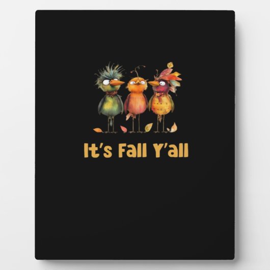 It’s Fall Y’all Rustic Minimal Clean Fotoplatte (Vorderseite)