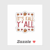 It’s Fall Y’all Sweater Thanksgiving Day Aufkleber (Blatt)
