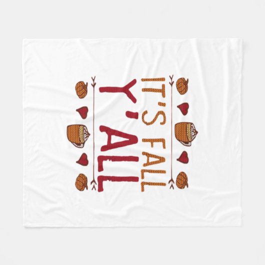 It’s Fall Y’all Sweater Thanksgiving Day Fleecedecke (Vorderseite (Horizontal))