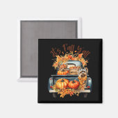 It’s Fall Y’all Yorkie Dogs Pumpkins Truck Autumn Magnet (Vorderseite/Rückseite)