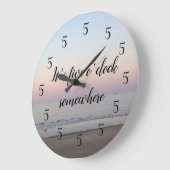 It’s Five O’clock Somewhere Sunset Photo Große Wanduhr (Winkel)
