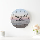 It’s Five O’clock Somewhere Sunset Photo Große Wanduhr (Zuhause)