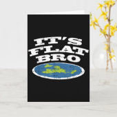 It S Flat Bro Funny Earth Conspiracy Theory Earthe Karte (Gelbe Blume)