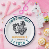 It’s Game On Skull – Video Game Birthday Pappteller (Party)