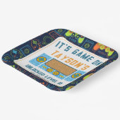 It’s Game On – Video Game Birthday party Pappteller (Gewinkelt)