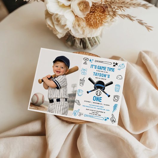 It’s Game Time Baseball 1st Birthday – Fun Sports  Einladung