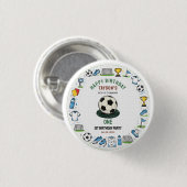 It’s Game Time football 1st Birthday – Fun Kids  Button (Vorne & Hinten)