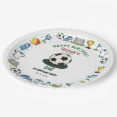 It’s Game Time football 1st Birthday – Fun Kids  Pappteller (Schrägansicht)