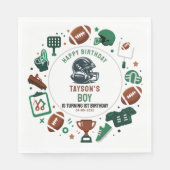 It’s Game Time Football 1st Birthday – Fun Kids  Serviette (Vorderseite)