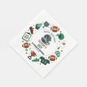 It’s Game Time Football 1st Birthday – Fun Kids  Serviette (Ecke)