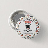 It’s Game Time Hockey 1st Birthday Party Button (Vorne & Hinten)