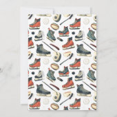 It’s Game Time Hockey 1st Birthday Party Einladung (Rückseite)