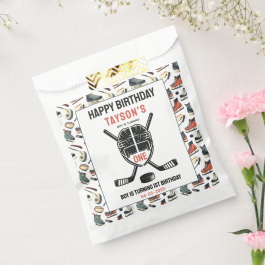 It’s Game Time Hockey 1st Birthday Party Geschenktütchen (Versiegelt)