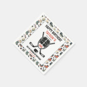 It’s Game Time Hockey 1st Birthday Party Serviette (Ecke)