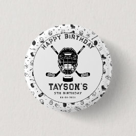 It’s Game Time Hockey 5th Birthday Party Button