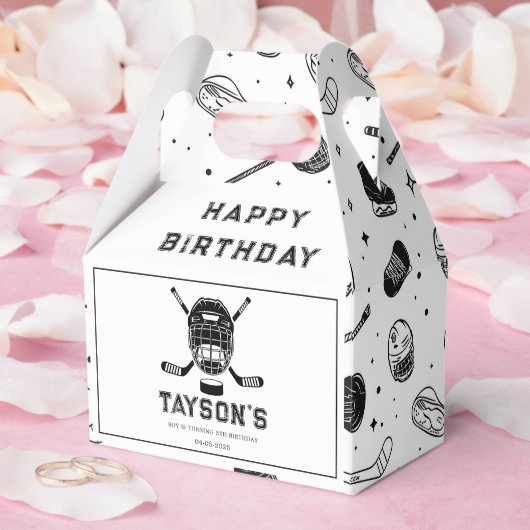 It’s Game Time Hockey 5th Birthday Party  Geschenkschachtel (Hochzeit)