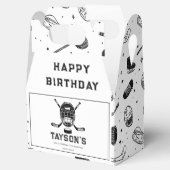 It’s Game Time Hockey 5th Birthday Party  Geschenkschachtel (Geöffnet)