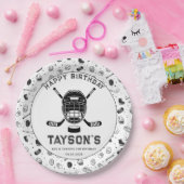 It’s Game Time Hockey 5th Birthday Party Pappteller (Party)