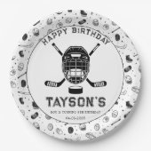 It’s Game Time Hockey 5th Birthday Party  Pappteller (Vorderseite)