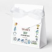 It’s Game Time Soccer 1st Birthday – Fun Kids  Geschenkschachtel (Vorderseite)